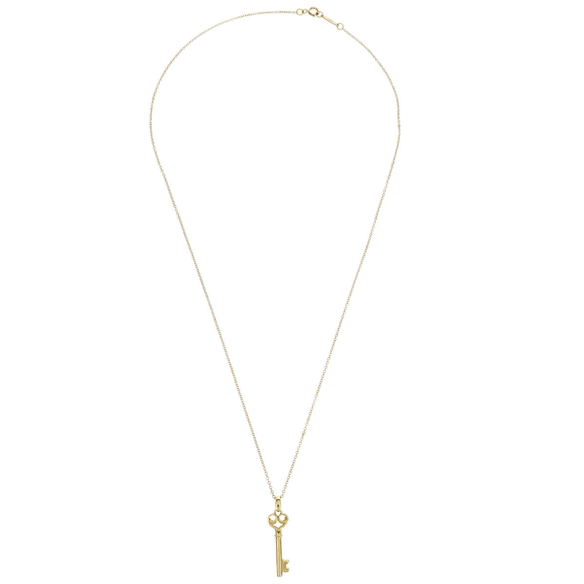Tiffany & Co. Key Pendant Necklace Au750 Gold