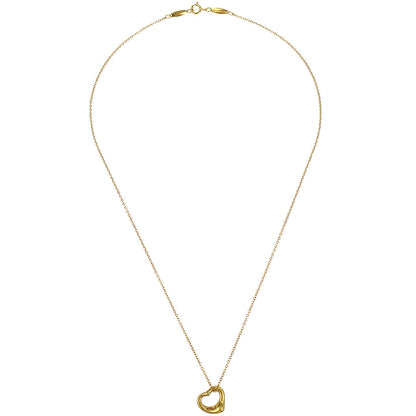 Tiffany & Co. Open Heart Pendant Necklace 750 Gold