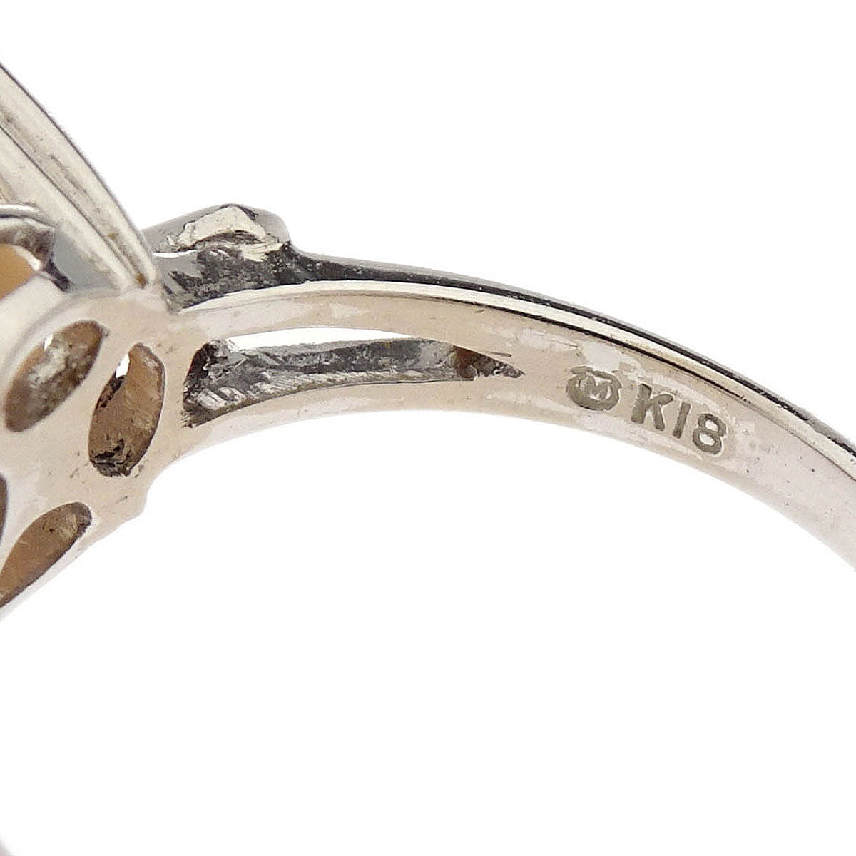 Mikimoto Ring 18K Genuine Pearl Silver #49