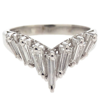 Ring Pt900 Diamond Silver #49