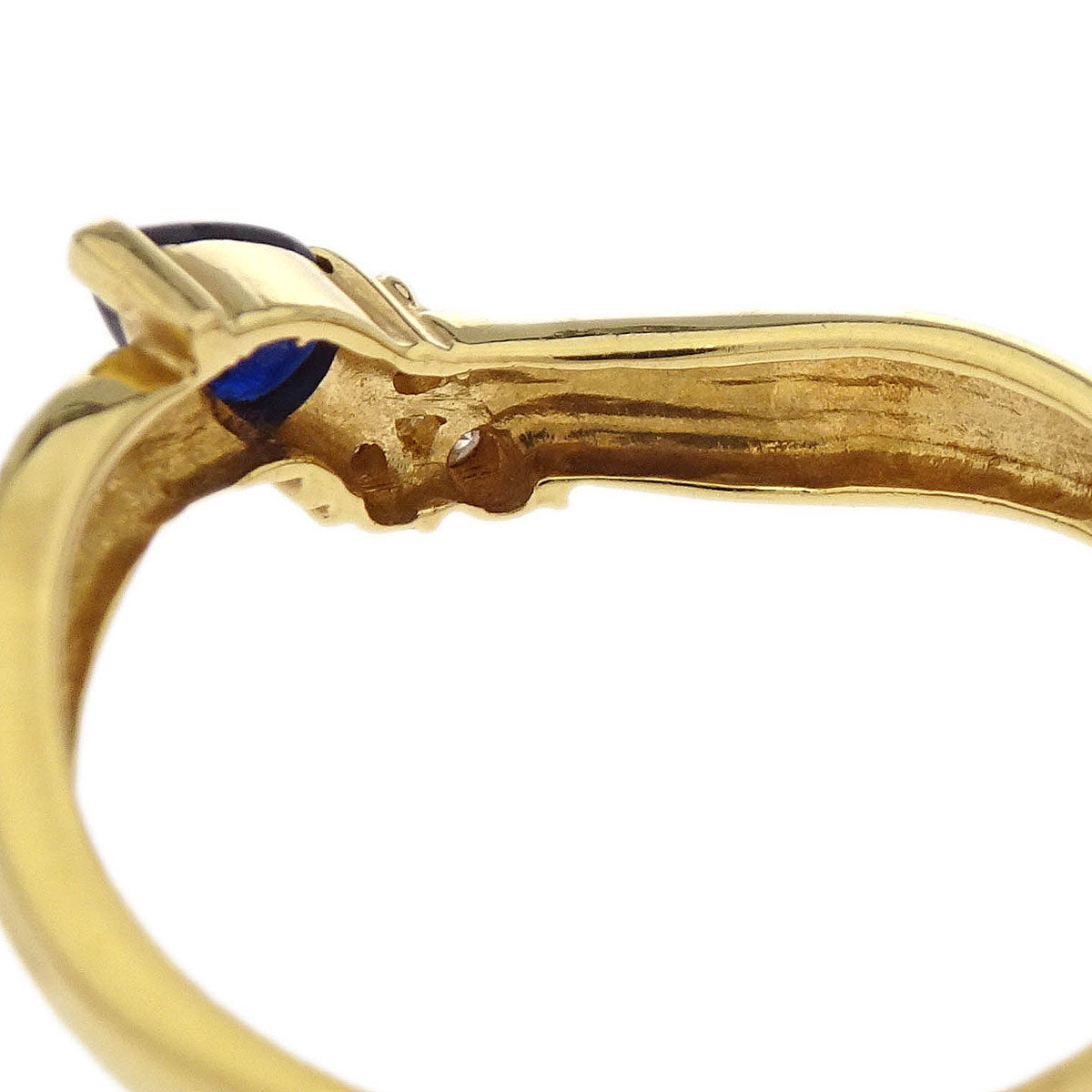 Ring Sapphire Diamond 18K Gold #50