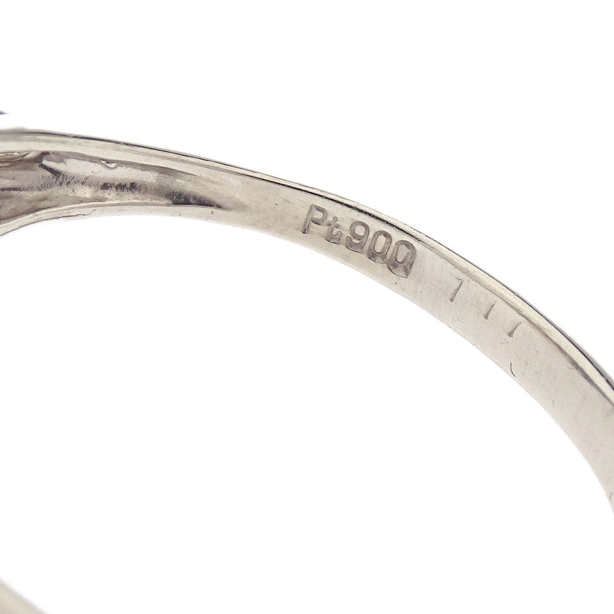 Ring Pt900 Sapphire Diamond Silver #61
