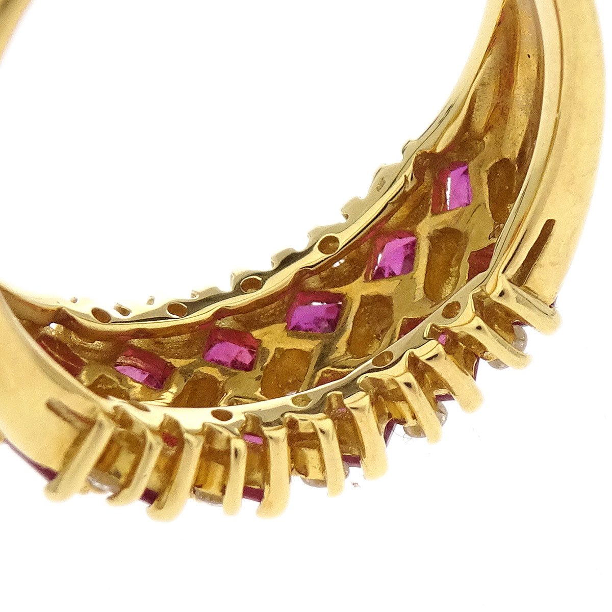 Ring 18K Ruby Diamond Gold #51