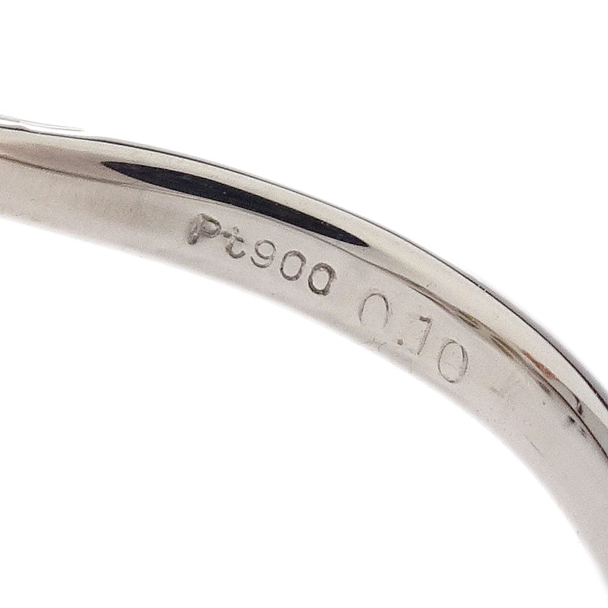 Ring Pt900 Genuine Pearl Diamond Silver #51