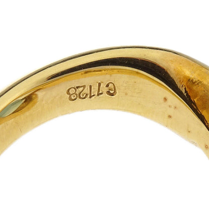 Ring 18K Sapphire Diamond Gold C1128 #51