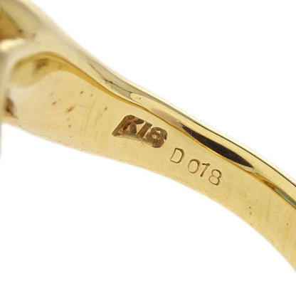 Ring 18K Sapphire Diamond Gold C1128 #51