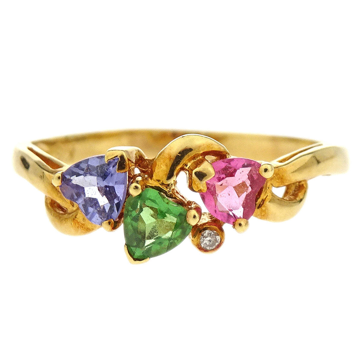 Ring 18K Tanzanite Garnet Gold #51