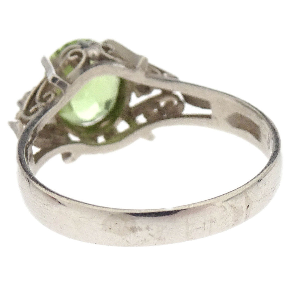 Ring Pm850 Peridot Diamond Silver #56