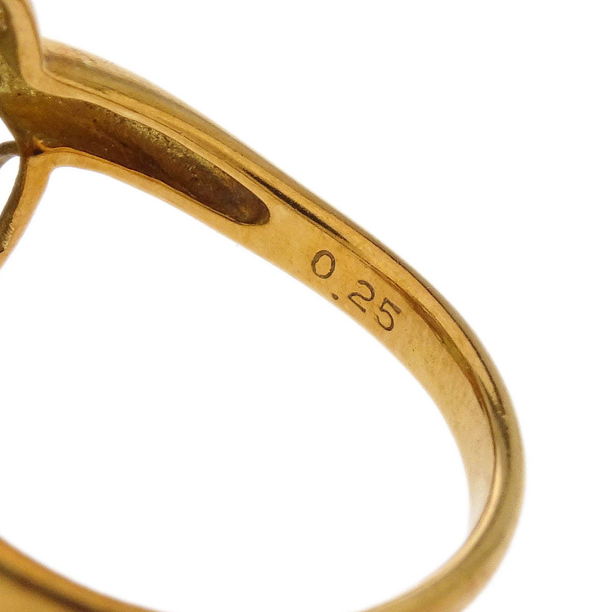 Ring 18K Peridot Diamond Gold #50