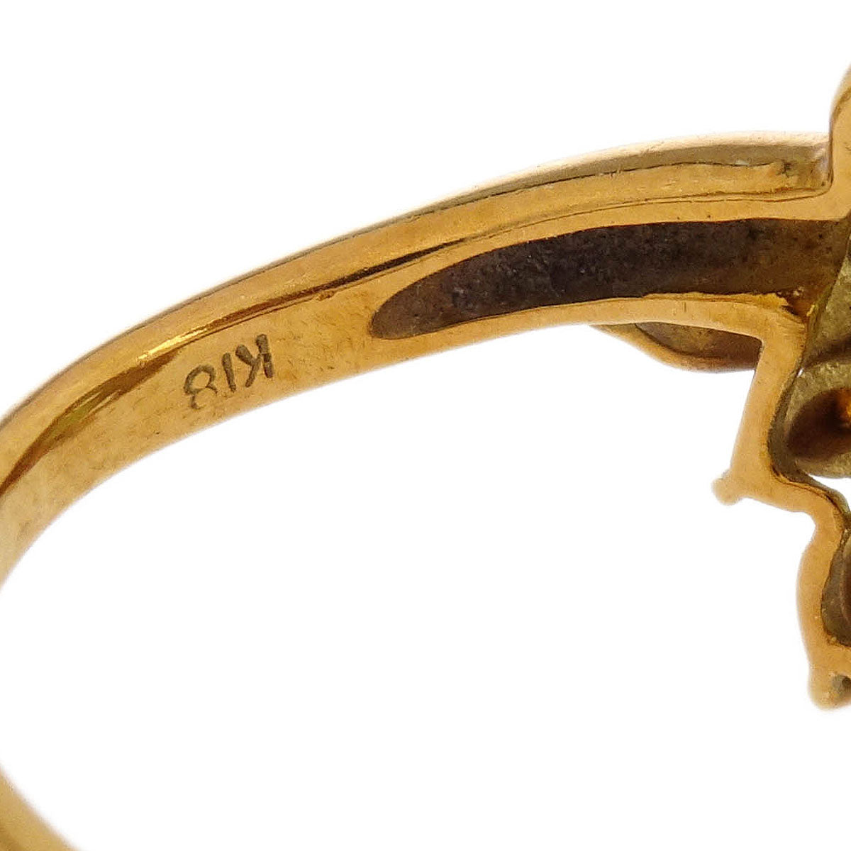 Ring 18K Peridot Diamond Gold #50