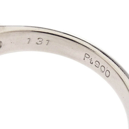 Ring Pt900 Jade Diamond Silver #50