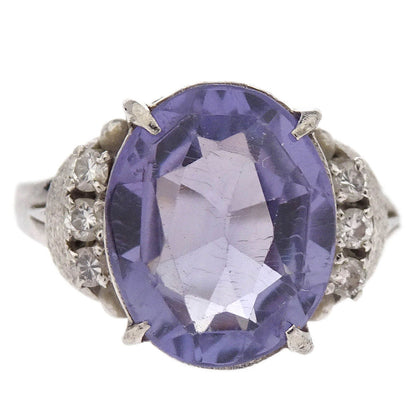 Ring Pm850 Synthesis Sapphire Diamond Silver #52
