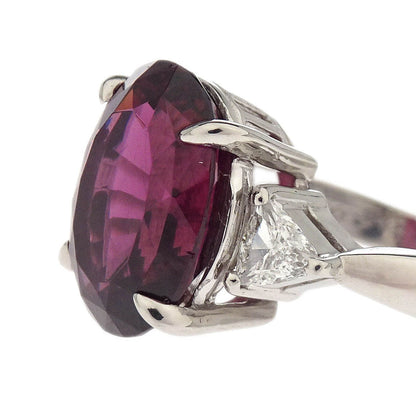Ring PT900 Ruby Diamond Silver #53