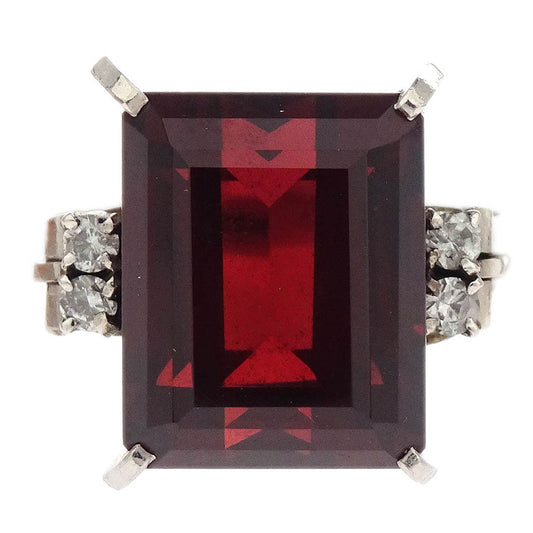 Ring Pt900 Ruby Diamond Silver #50
