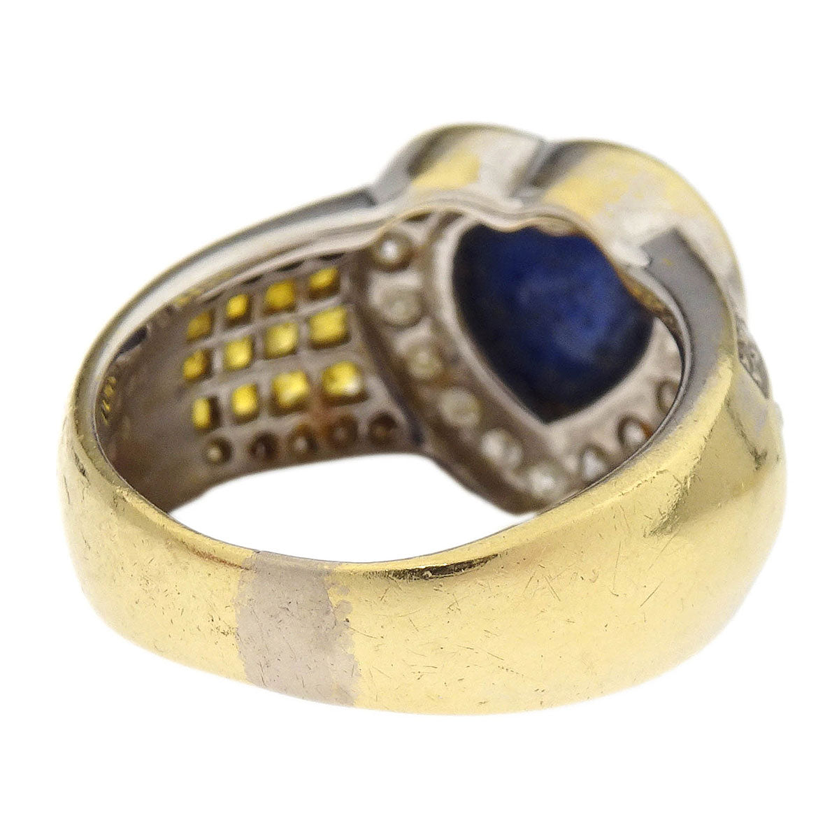 Ring 18KWG Sapphire Diamond #51