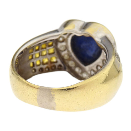 Ring 18KWG Sapphire Diamond #51