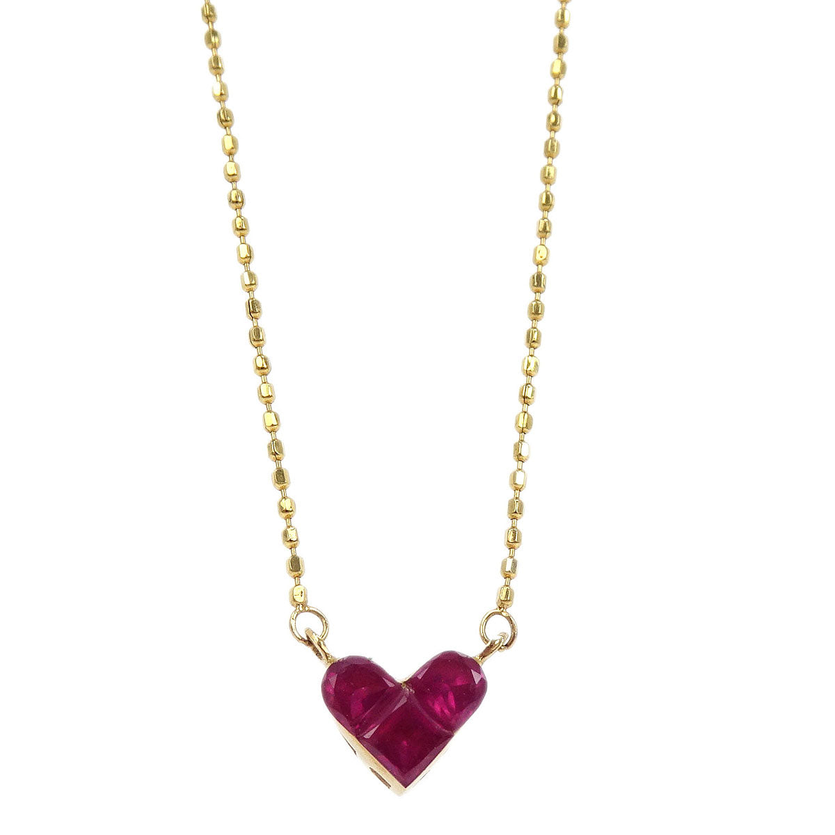 Pendant Necklace 14K Ruby Gold