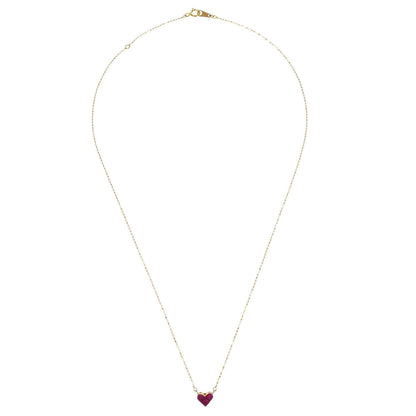 Pendant Necklace 14K Ruby Gold