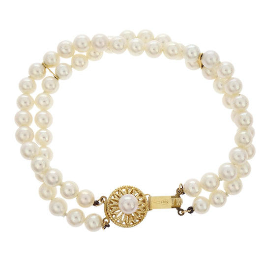 Bracelet 14K Genuine Pearl Gold
