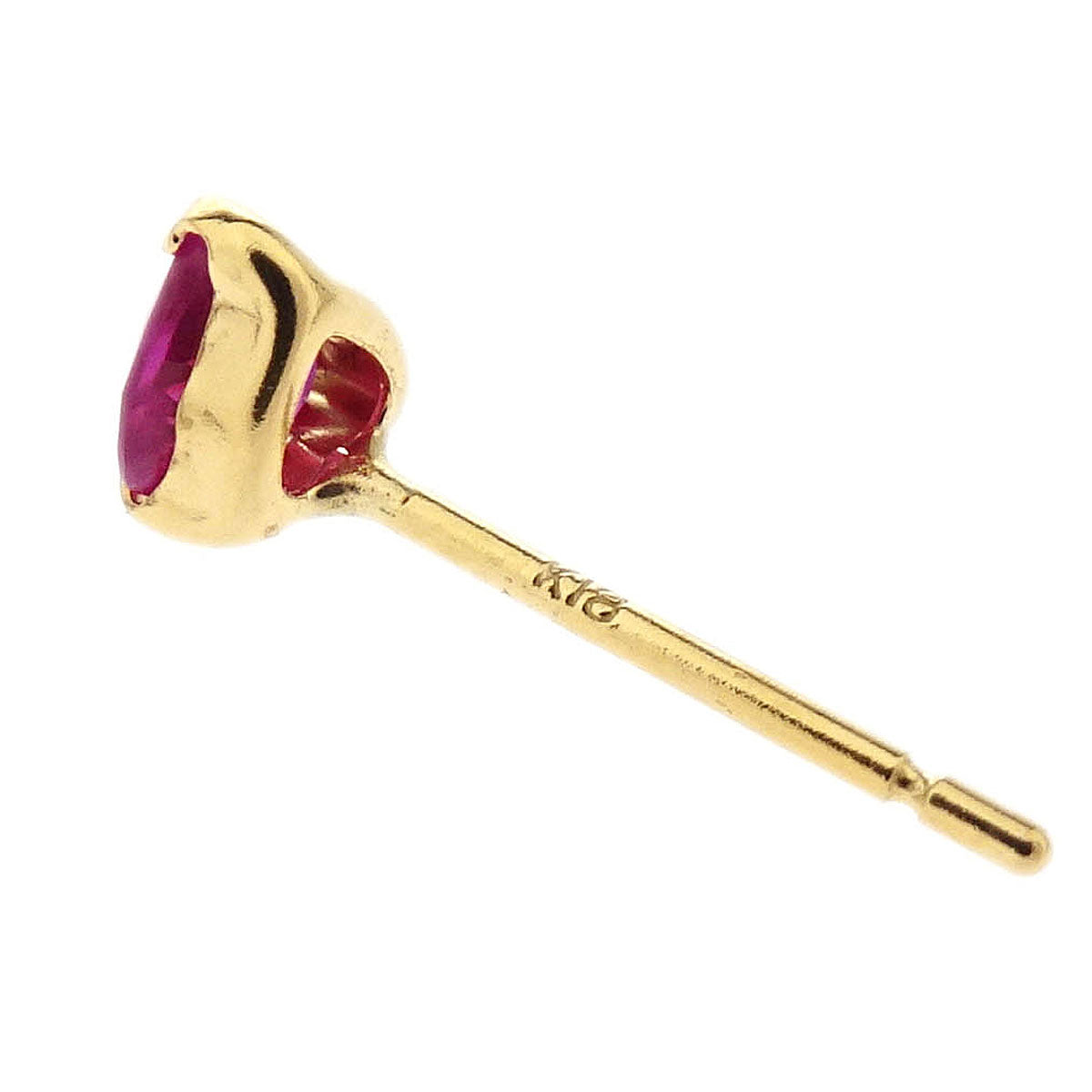 Piercing Earrings 18K Ruby Gold