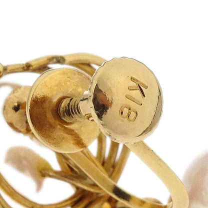 Dangle Earrings Clip-On Pearl Gold 18K
