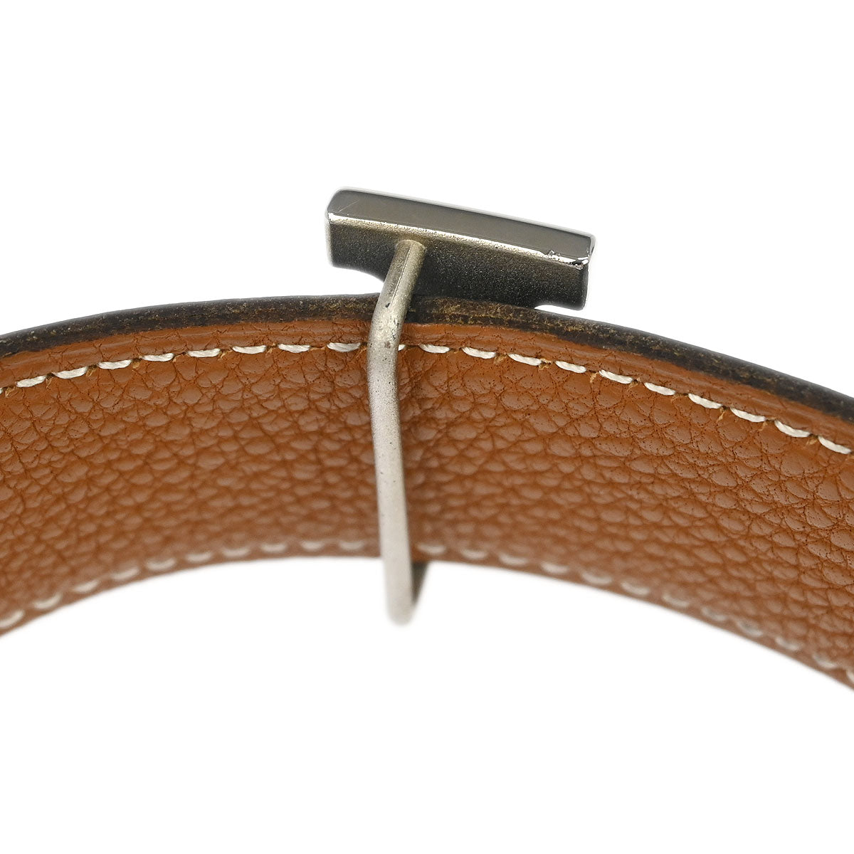 Hermes Black Box Calf Togo Constance Reversible Belt #75 Small Good