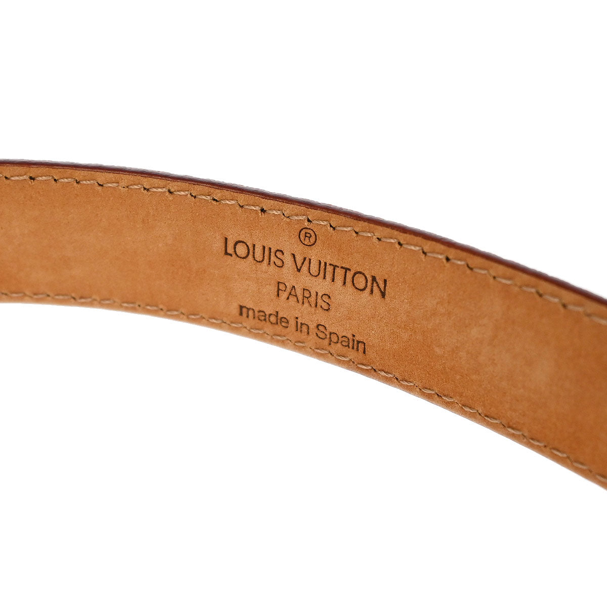 Louis Vuitton White Multicolor Ceinture Carre Belt M9272W #80/32 Small Good