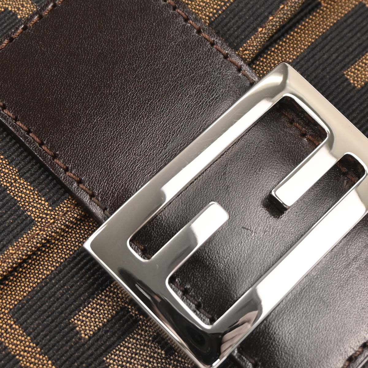 Fendi Brown Zucca Baguette Handbag