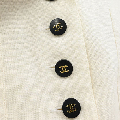 Chanel Single Breasted Jacket White