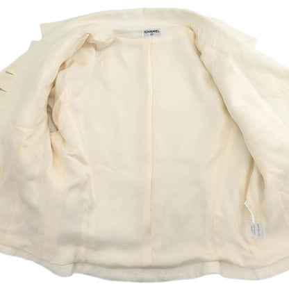 Chanel Single Breasted Jacket White