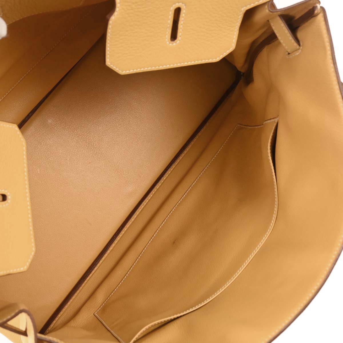 Hermes Natural Sable Taurillon Clemence Birkin 45 Handbag
