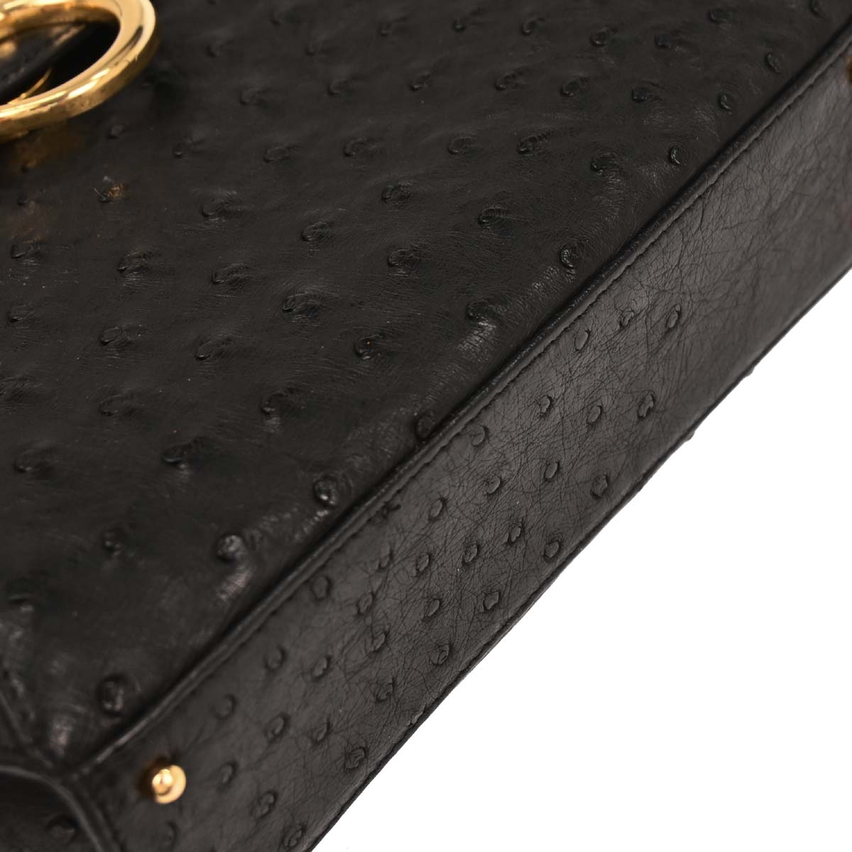 Cartier * Black Ostrich Panthere Handbag