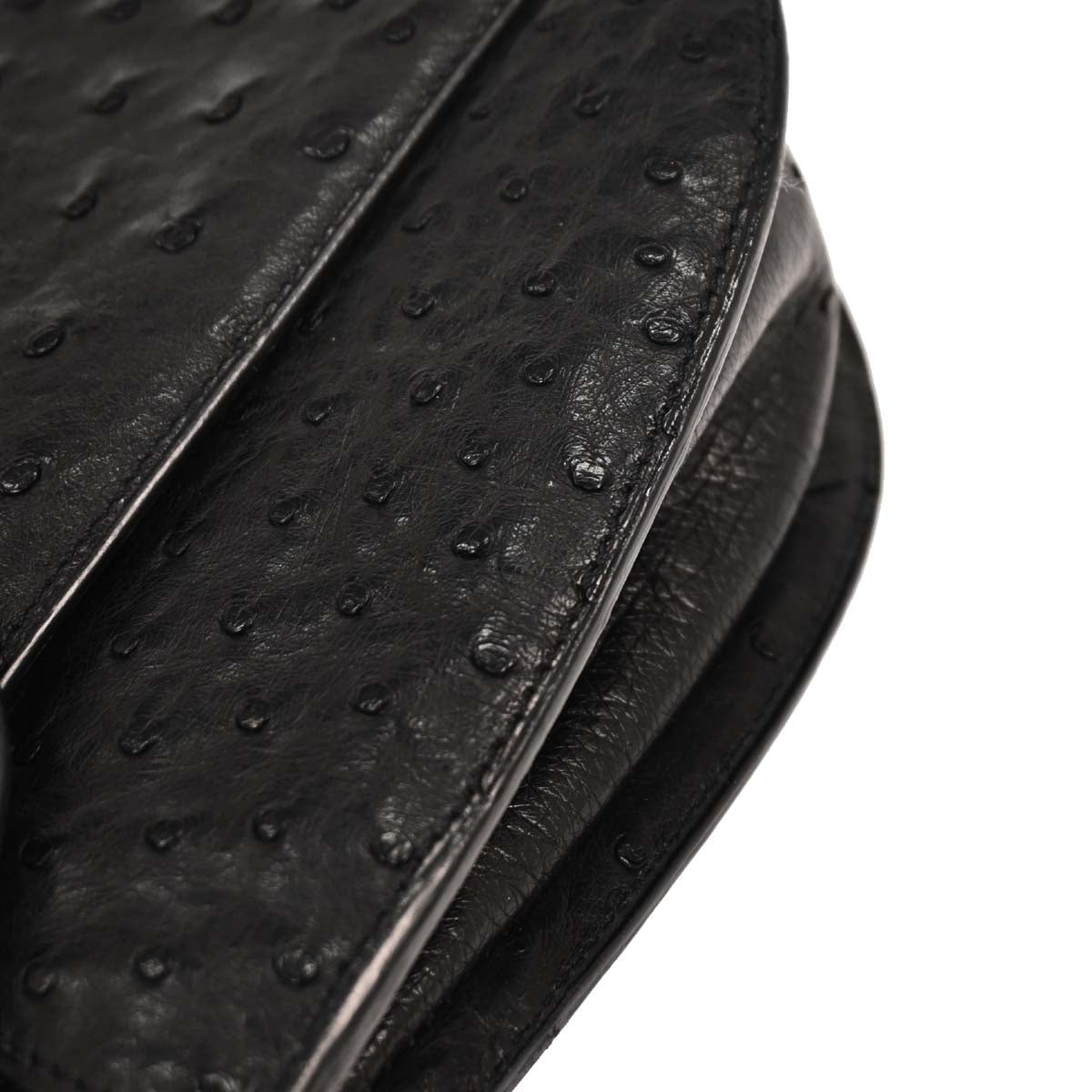 Cartier * Black Ostrich Panthere Handbag