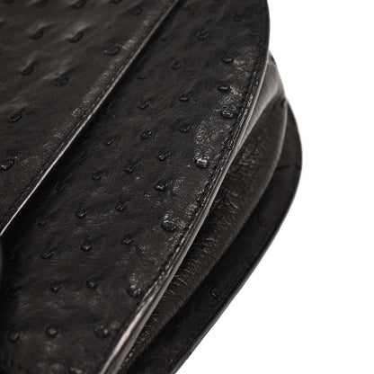 Cartier * Black Ostrich Panthere Handbag