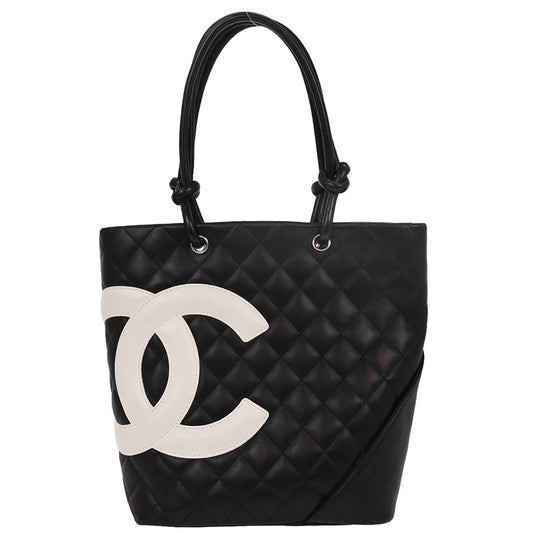 Chanel Black Calfskin Cambon Ligne Tote Handbag