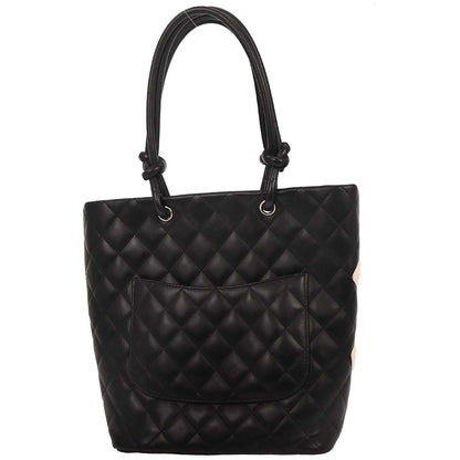 Chanel Black Calfskin Cambon Ligne Tote Handbag