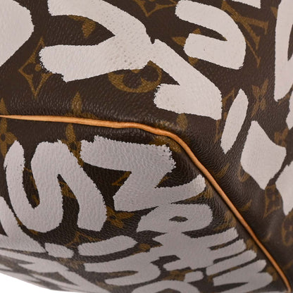 Louis Vuitton White Monogram Graffiti Keepall 50 Duffle Bag M92197