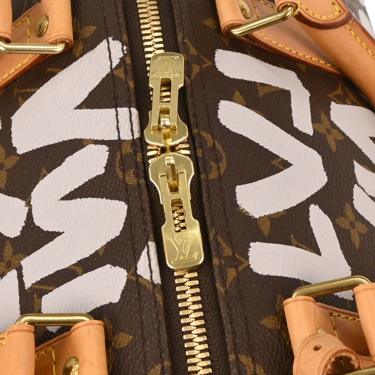 Louis Vuitton White Monogram Graffiti Keepall 50 Duffle Bag M92197