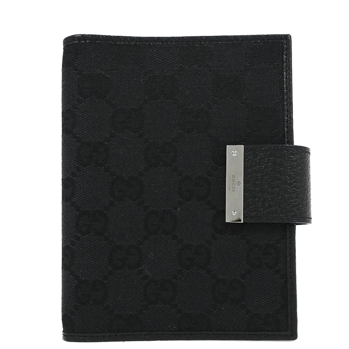 Gucci Black GG Notebook Cover Small Good
