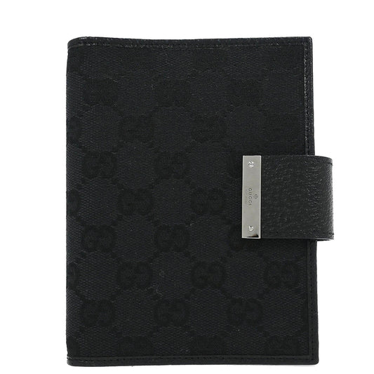 Gucci Black GG Notebook Cover Small Good