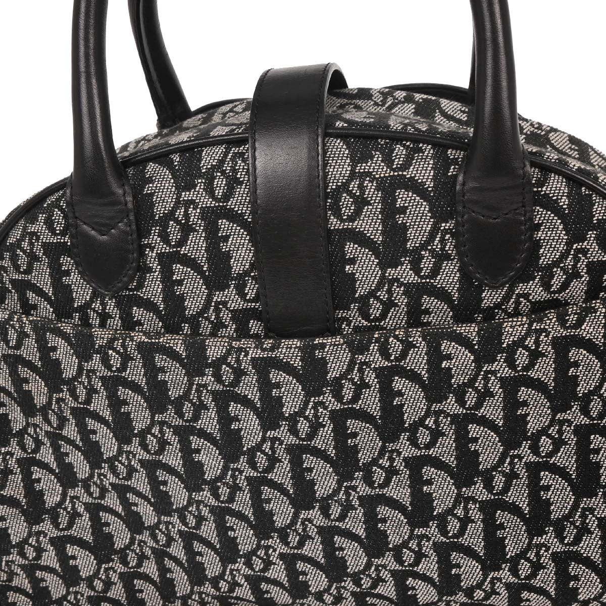 Christian Dior 2002 Black Double Saddle Trotter Handbag