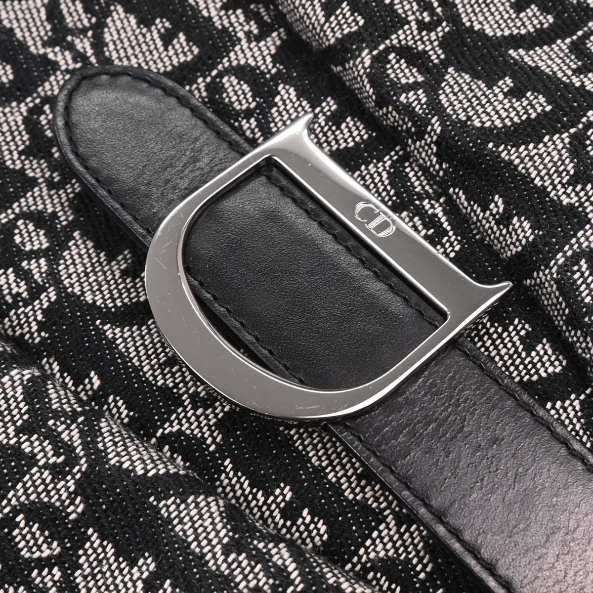 Christian Dior 2002 Black Double Saddle Trotter Handbag