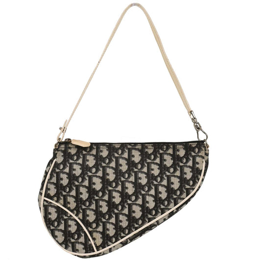 Christian Dior Black PVC Trotter Saddle Handbag
