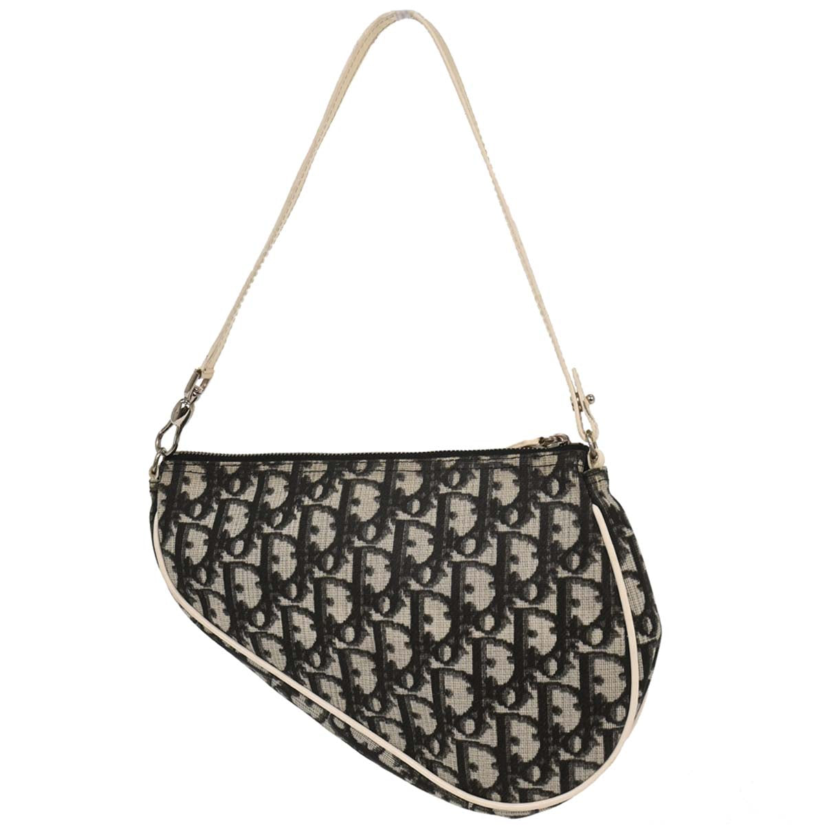 Christian Dior Black PVC Trotter Saddle Handbag