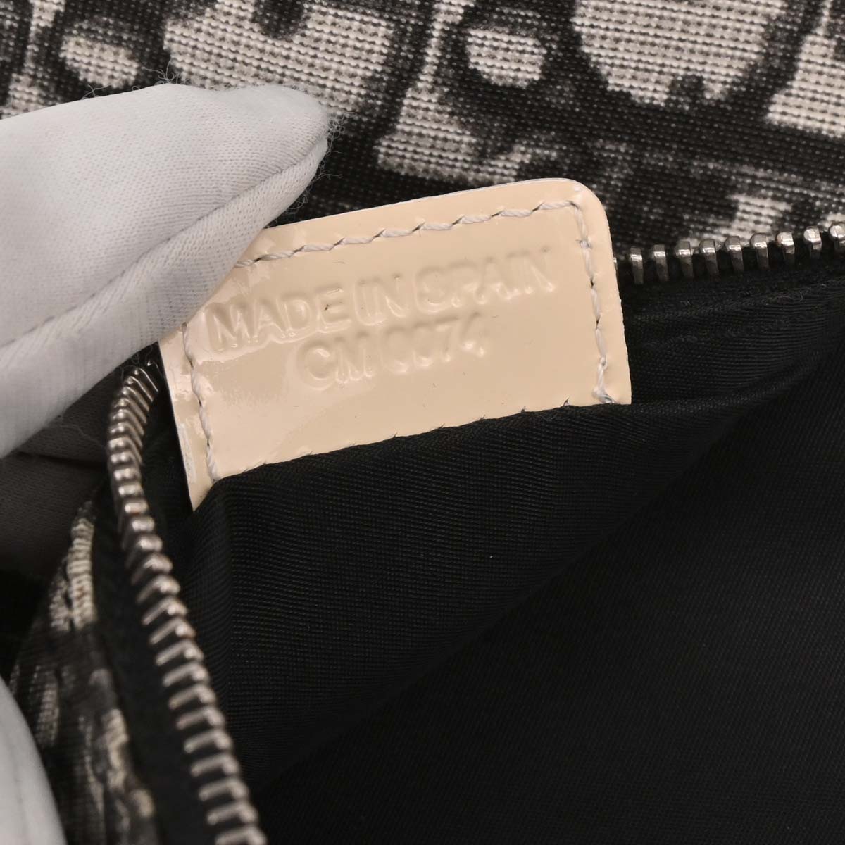 Christian Dior Black PVC Trotter Saddle Handbag
