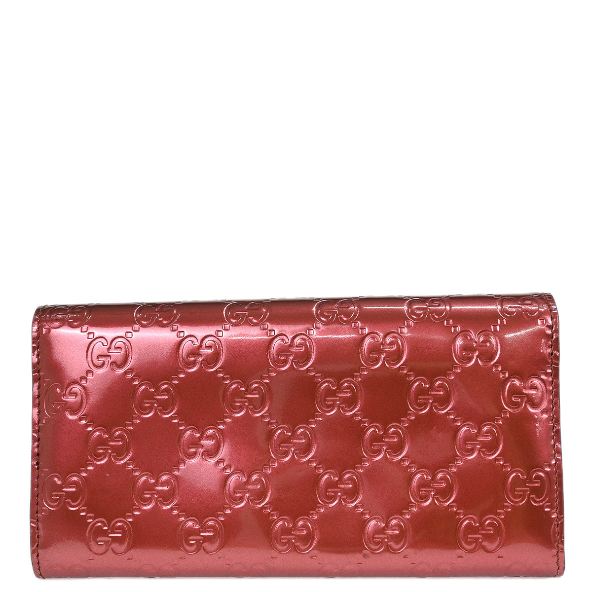 Gucci Pink Lovely Heart Guccissima Long Wallet