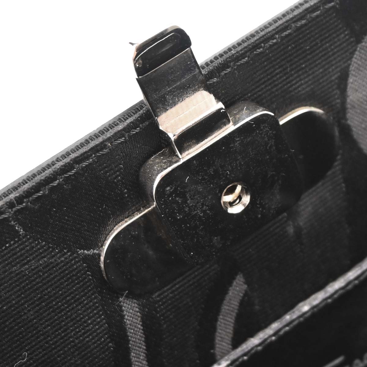 Salvatore Ferragamo Silver Aluminum Gancini Shoulder Bag