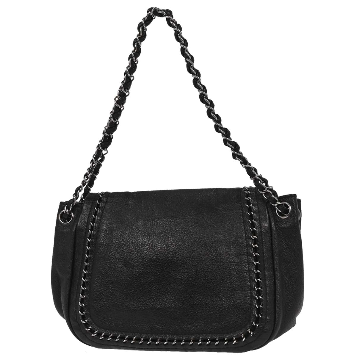 Chanel 2005-2006 Black Calfskin Luxury Line Accordion Flap Handbag