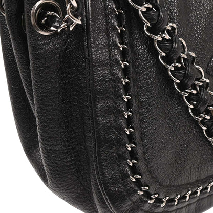 Chanel 2005-2006 Black Calfskin Luxury Line Accordion Flap Handbag