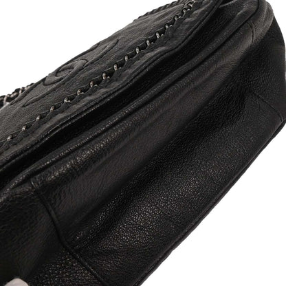 Chanel 2005-2006 Black Calfskin Luxury Line Accordion Flap Handbag